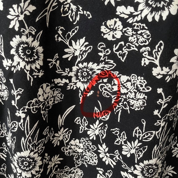 Phases Dress Women's Size M Black White Floral Rayon Sleeveless Midi Shift Boho - Picture 5 of 6